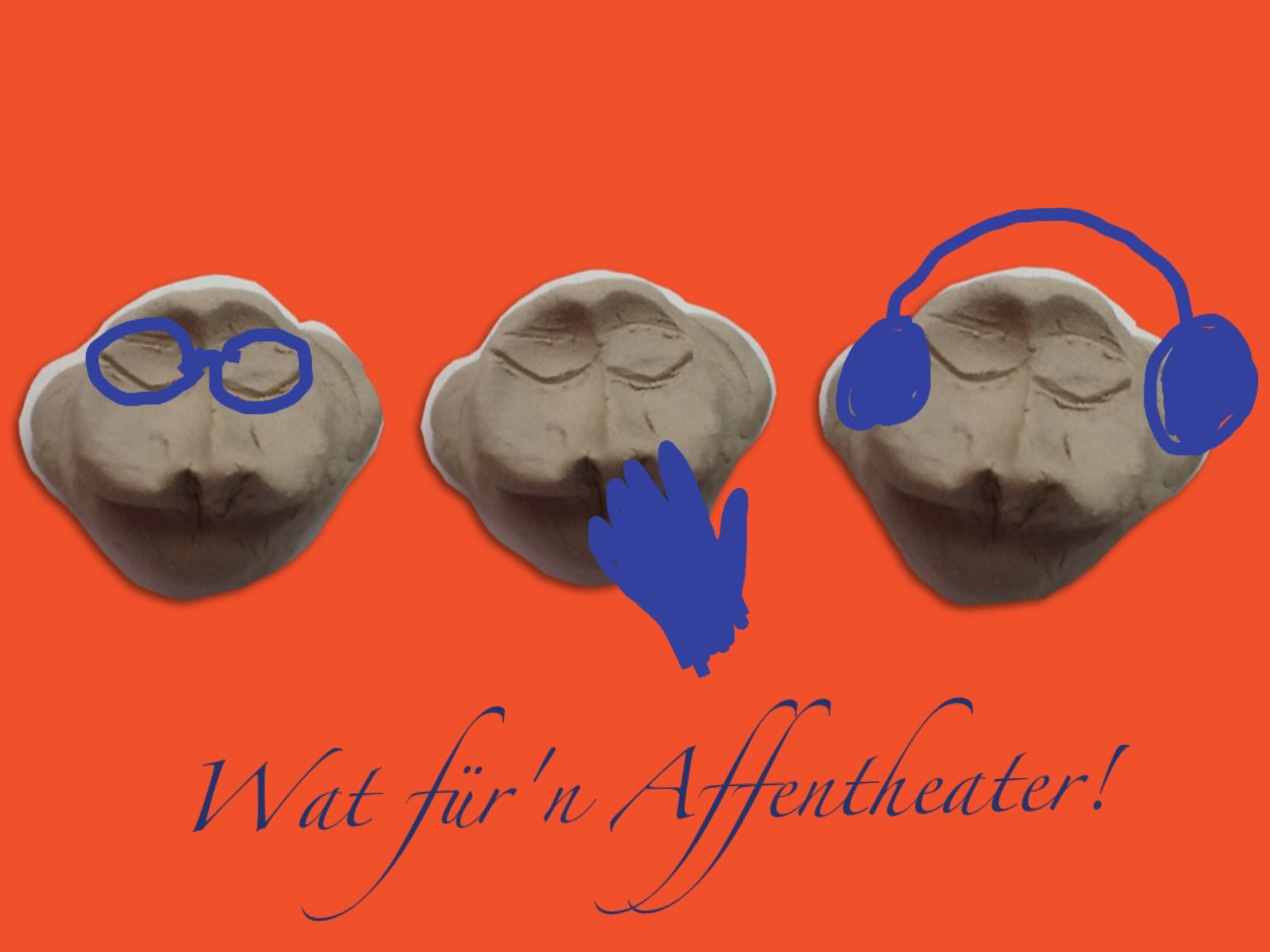 Affentheater iPad clay collage